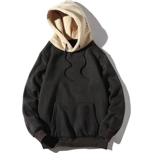 2021 Newmen Hoodies Sweatshirts Men Long Sleeve Pocket Patchwork Pullover Strappy Hoodie Sweatshirt Blouse Top