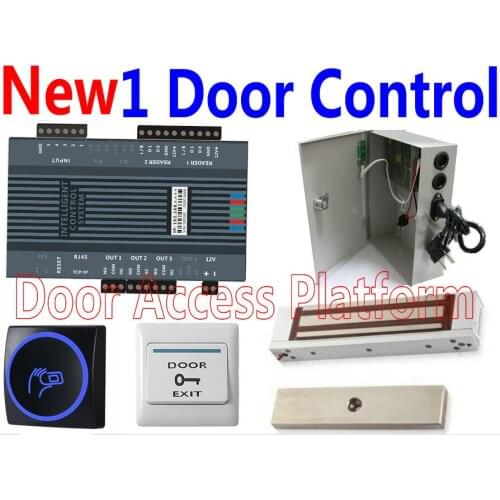 2020 New 1 door access controller office magnetic door lock+1 pcs of UPS Power supply box+1 pcs of RFID Card access reader+Exits