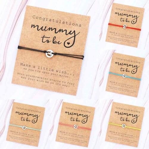 Lovely Double Baby Feet Bracelet Baby Foot Charm Mom To Be Gift Friendship Bracelet for Mom Dad Kids Baby Arrival Gift