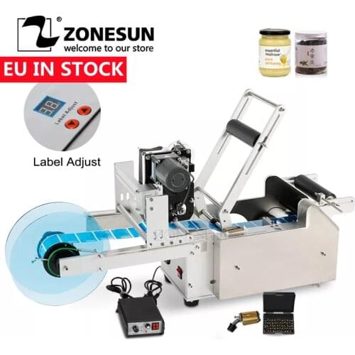 ZONESUN LT-50D Semi Automatic Labeling Machine Drugs Bottle Medicine Bottle With Date Printer Printing Labeling Machine