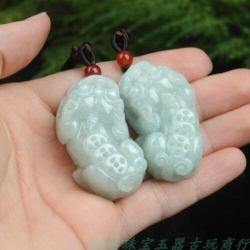 Natural A cargo light green jadeite pendants women necklace genuine Myanmar jade pendant jade jewelry green jade pendant