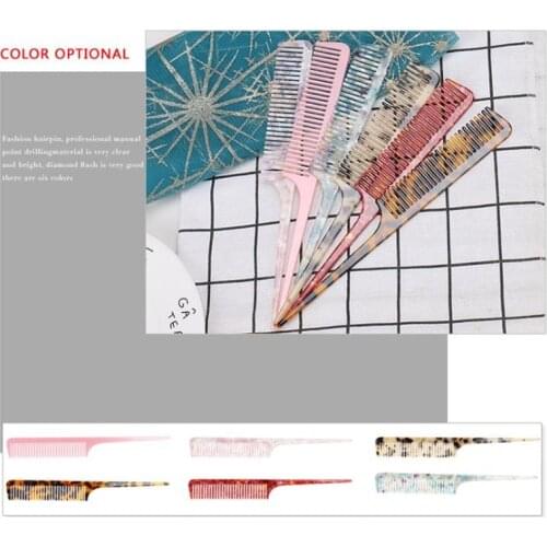 High Quility Acetate Anti-static Massage Hair Combs Hairdressing Comb Colorful Hair Brush For Women Girls Hair Styling Tool