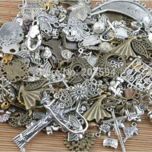 Clearance ! 30Pcs Assorted Charms zinc alloy metal charms pendant Buy 5 get 1 free