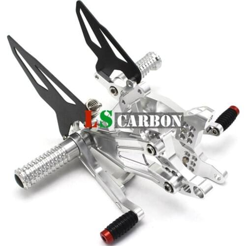 For Ducati Panigale V4 V4S V4R Adjustable Rearset Aluminum Foot Pegs Racing Rear Set in Full Carbon Fiber