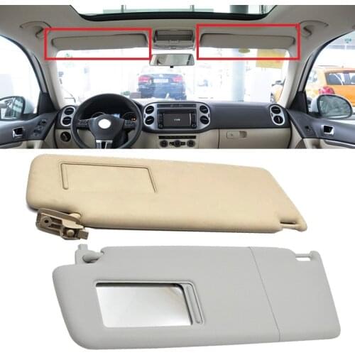 Roavia For Volkswagen Tiguan Car Styling Left Right Interior Sun Visor Panel Makeup Mirror with Cable Sun visor mirror sun viso
