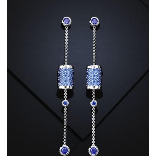 S925 Sterling Silver Diamond Drop Earrings for Women Cute/Romantic Castle Jewelry Colorful Fairy Tales Wedding Earrings Women