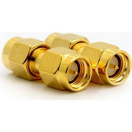 SMA Male to SMA Male Plug in series RF Coaxial Adapter Connector 2PCS