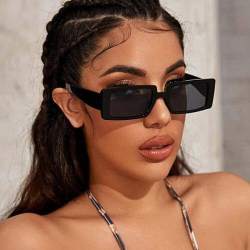 Vintage Rectangle Sunglasses Brand Design New Women Small Frame Sun Glasses Luxury Female UV400 Shades Eyewear Oculos De Sol