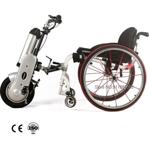 Supper sports wheelchair front lithium battery folding electric drive head tractor head electric handbike