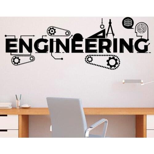Engineering Wall Decal Science Technology Vinyl Sticker Education Classroom Decoration Art Design School Classroom Interior E478
