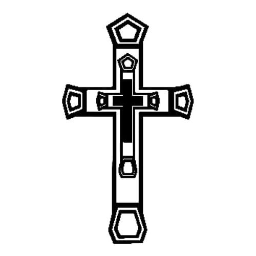 10.2CM*17.8CM Cross Jesus Vinyl Car Motorcycle Sticker Decals Black/Silver C13-000237