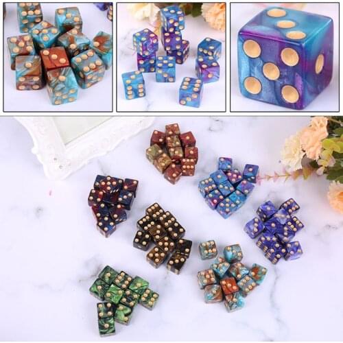10pcs/set Number 16 Square Polyhedral Dices Beads Number Dials Desktop Table Board Games