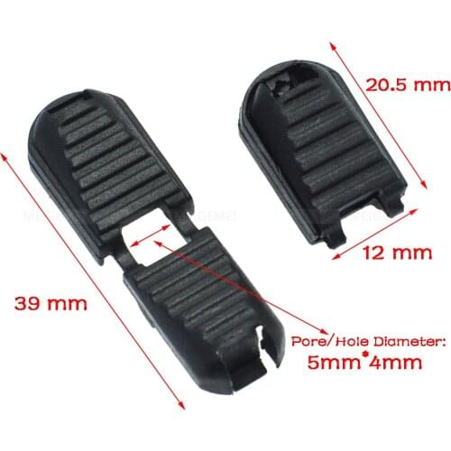 1000pcs/pack Cord Ends Zipper Pull Cord Lock Stopper For Paracord Sportswear Backpack Garment Size:20.5mm*12mm*11mm