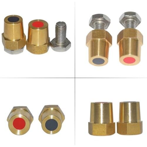 2pcs positive negative M10 M6 M8 internal thread brass battery stud connector copper column car battery modified stud with screw