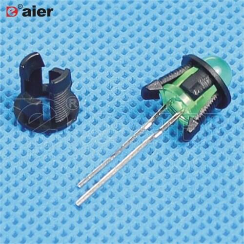 20PCS Plastic Black 5MM LED Holder Lamp Holders Buckle Type Buckle led Bezel Holder for 5mm Light-emitting Diode