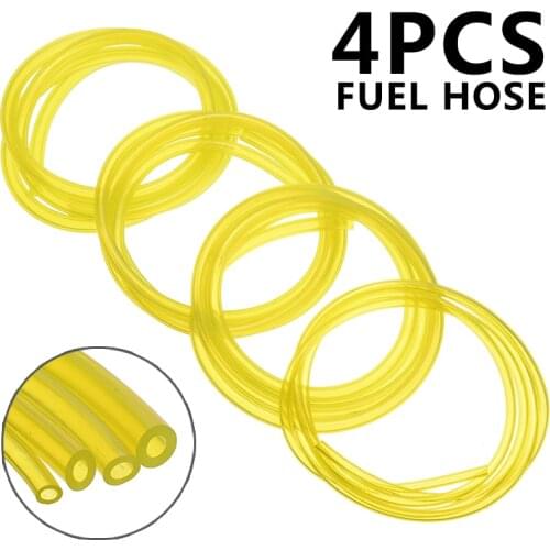 4pcs/set PU Petrol Fuel Gas Line Hose 1m Clear Oil Pipe 2mmx3.5mm/2.5X5mm/3X5mm/3x6mm String Trimmer Chainsaw Blower Engine