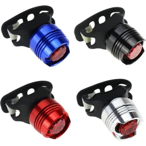 Aluminum Bicycle Cycling Front Rear Tail Helmet Red White LED Flash Lights Safety Warning Lamp Cycling Warning Light Waterproof