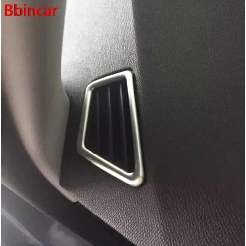 Bbincar Car Sedan Styling For PEUGEOT 308 LHD 2014 2015 2016 ABS Chrome Front Console Air Conditioning Outlet Air Vent Trim 2pcs