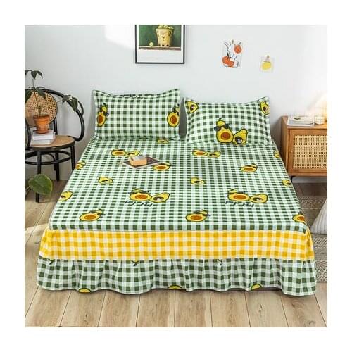 One-piece bed skirt bedspread skirt-style one-piece dust cover bed skirt cover bed apron cover non-slip bed cover bed group girl