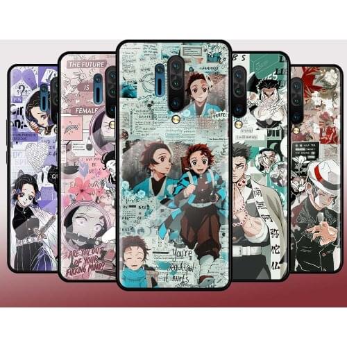 Demon Slayer Anime Tempered Glass Hot New Shell Luxury Cover For Oneplus 7 7T 8 Z 8 8T 9 9R Nord PRO 5G Phone Case