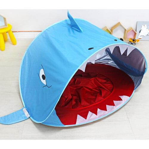 Children Cartoon Shark Beach Tent Portable Folding Swimming Pool for Outdoor Camping
