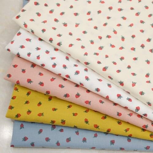 2021 Spring/Summer Cotton New Fruit Strawberry Cute Printed Fabric Childrens Dress Jacquard Textured Fabric