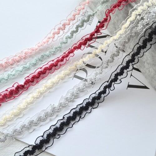 1 Meter Stretch Lace Ribbon 15mm Wide Multicolor DIY AccessoriesEmbroidered Cotton Elasticity Lace Clothing Underwear for Sewing
