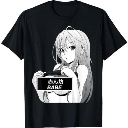 Babe Hentai T Shirt Aesthetic Vaporwave T-Shirt Anime Manga Cotton Men 2019 Summer Sale Pre-Cotton for MenS T Shirt Ideas