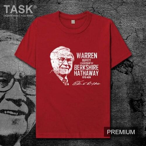 Celebrity Warren E Buffett United States stock investment charitable mens t shirt new Tops Short sleeve clothes cotton summer 01