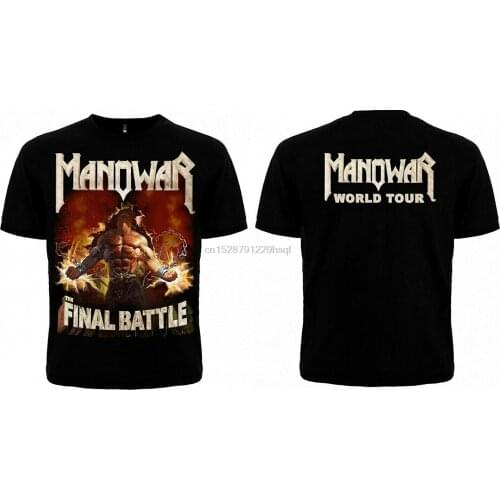 MANOWAR - FINAL BATTLE - T-SHIRT Short Sleeve Casual Printed Tee Size S-3Xl