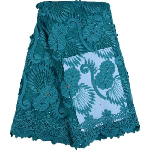 Hot Sale 3d Flower Fabric High Quality Nigeria Tulle Lace Fabric Embroidery African Lace Fabric For Women Party Dress A1605