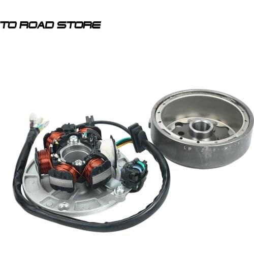 LF140 Engine Ignition Magneto Stator Magneto Flywheel kit For Lifan 140 140cc 1P55FMJ Horizontal Kick Starter Engines