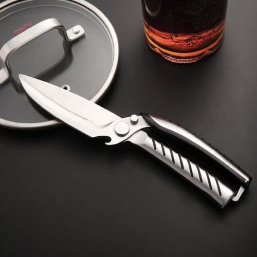 Mack Walker Stainless Steel Multi-function Kitchen Scissors Shears Detachable Chicken Bones Scissor Vegetable Cutter Chef Knife