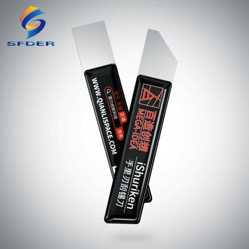 QIANLI IShuriken Metal Knife for Plant Tin Scraping Solder Pasters Weak Magnetic Flat Oblique Mouth Scraping Tin Knife