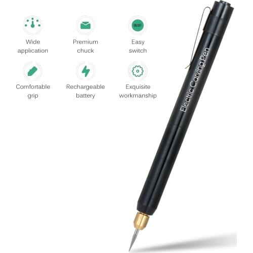 Mini Electric Engraving Pen Portable Cordless Rechargeable Engraver Engraving Machine Carving Tool for Wood Ceramic Metal Stone