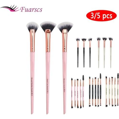 3/5Pc Makeup Brushes Set Plastic Handle Soft Synthetic Hair Powder Foundation Eyeshadow Blending Brush Make Up Brushes Cosmetics