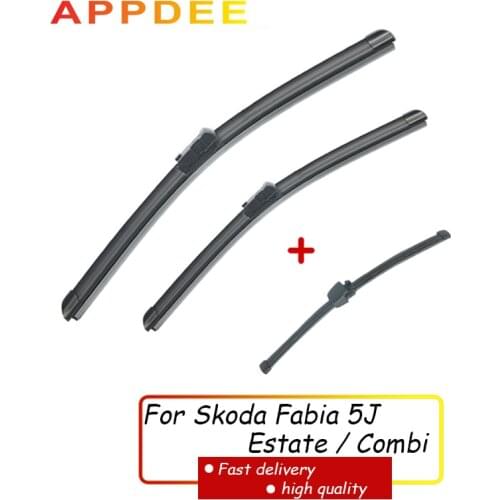 APPDEE Wiper Front Rear Wiper Blades Set For Skoda Fabia 5J Estate / Combi 2006-2013 Windshield Windscreen 21"+21"+16"
