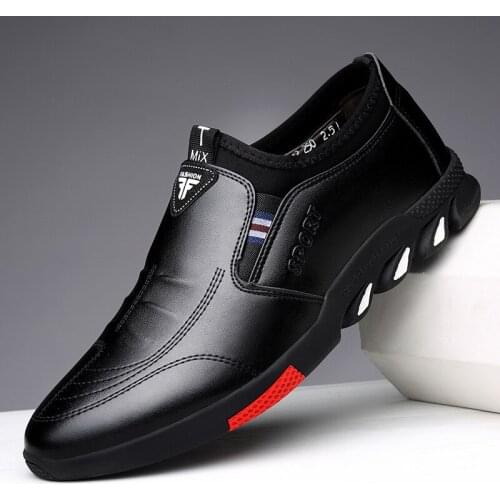 202120212021 New Leather Shoes Mens Leather Spring Mens Business Casual Soft-Soled Non-Slip Breathable All-Match Footwear