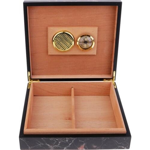 Portable Spanish Cedar Cigar Humidor W/ Humidifier Hygrometer Cigar Box with the Finest Genuine Spanish Cedar Case 240x216mm