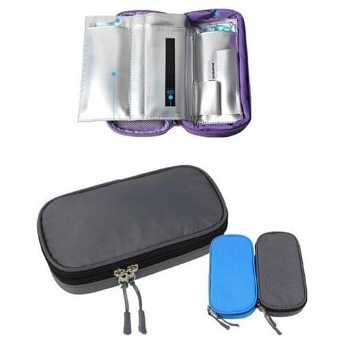 Portable insulin coolbag 2-8 degree centigrade display ice cooler bags travel insulin packs + 2pcs ice gel free shipping