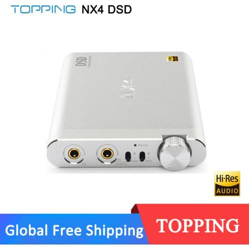 Upgrade Version Topping NX4 DSD512 ES9038Q2M XMOS-XU208 chip Portable USB DAC Decoder 32bit/768kHZ Headphone Amplifier