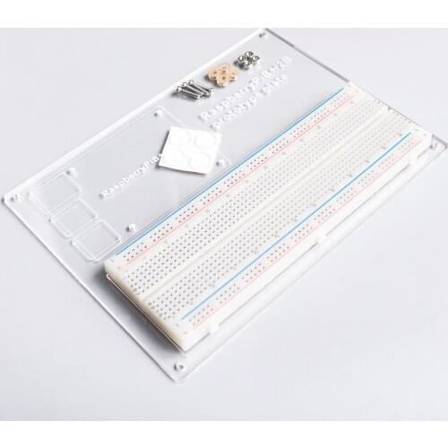 RAB 5 in 1 Breadboard Holder Base Plate Circuit Board Screws for Arduino Uno R3 Mega 2560 Raspberry Pi 3 Model B
