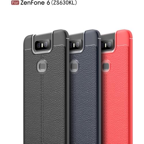 Luxury Litchi Grain Soft TPU Case For ASUS Zenfone 6 ZS630KL 5Z ZS620KL ZC520KL Max Pro M1 ZB601KL M2 ZB631KL ZB633KL Back Cover