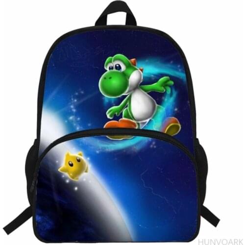 16-inch Children Cartoon Yoshi printing School Bags For Teenagers Mochila Backpack Kids Boys&Girls Daily Book Bag