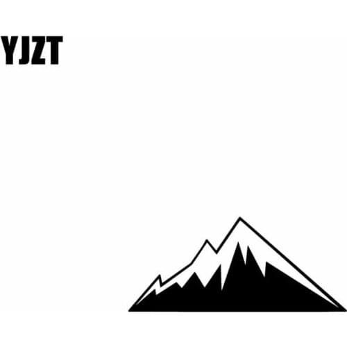 YJZT 12.7CM*5.5CM Adventurous Mountain Vinyl Personality Motorcycle Car Sticker Decals Black/Silver C13-000429