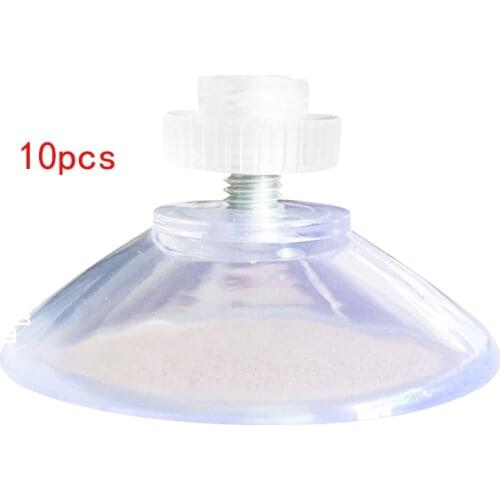 10Pcs M4 Thread 40Mm Suction Cups Bathroom Window Glass Wall Mount Furniture Fixture Sign Holders Tool with Knurled Nut Clear