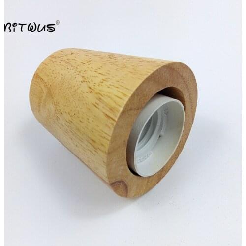 10pc/lot wood lamp base E27 socket Chandelier light Hanging holder led pendant lamp DIY wood ceiling lighting accessories