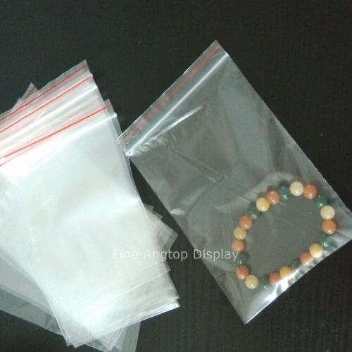 100pcs 10x15cm Clear Self Adhesive Seal Plastic Bags Jewelry Storage Bags Pouches For Beads Jewellery packing bags