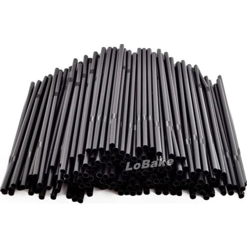 100pcs/pack) Newest 21cm long 0.6cm diameter black color straight art drinking straw orange fruit juice cocktail wine straws