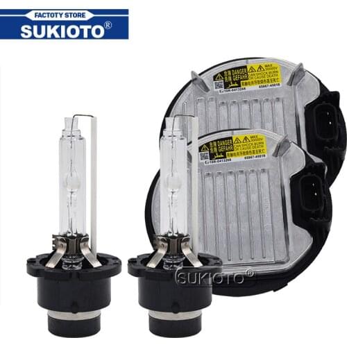 2020 SUKIOTO 35W 55W D4S D4R Xenon HID Headlight Ballast Kit Xenon D2S D2R 6000K Auto Headlamp Bulb For D2S D4S HID Ballast Kit